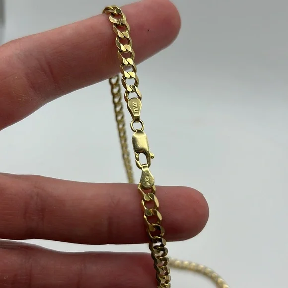 14k Cuban Link Chain Necklace 20.5, 19.1g Unisex
